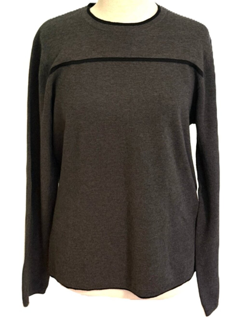 Reunion Knit Sweater Pullover Men’s Large Grey Black Y2K '90s Skater Grunge Vntg